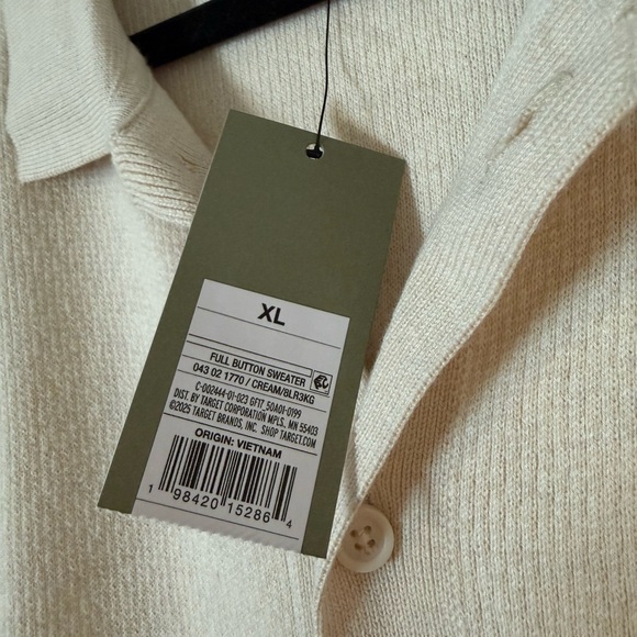 Sullivan & Son Cream Short Sleeve Sweater - Picture 3 of 5